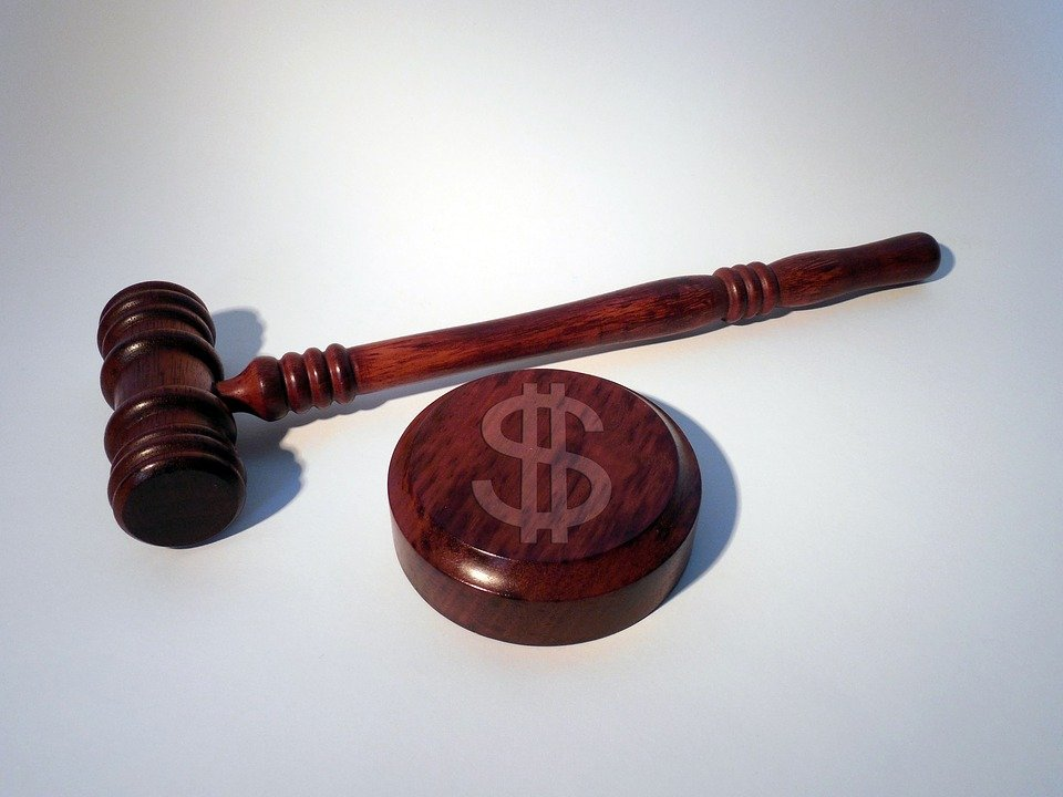  Gavel with a dollar sign 