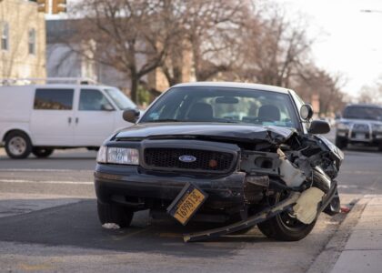 A car that got into an accident