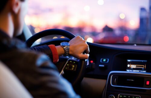 Person with Virginia liability insurance driving a car.