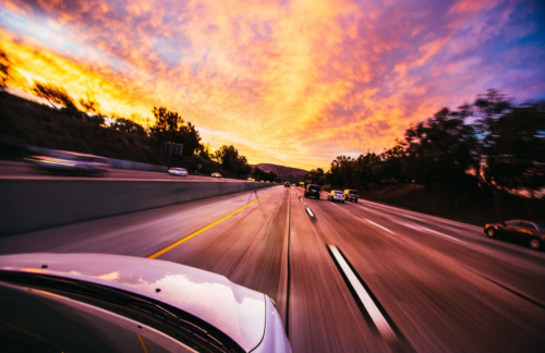 Car on the roads of Florida