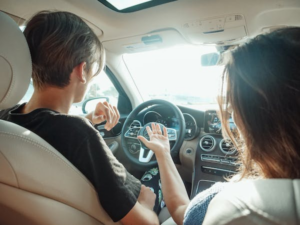 People talking while driving