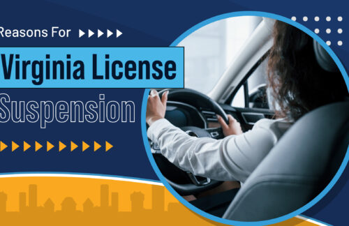 An infographic describes reasons for Virginia license suspension.